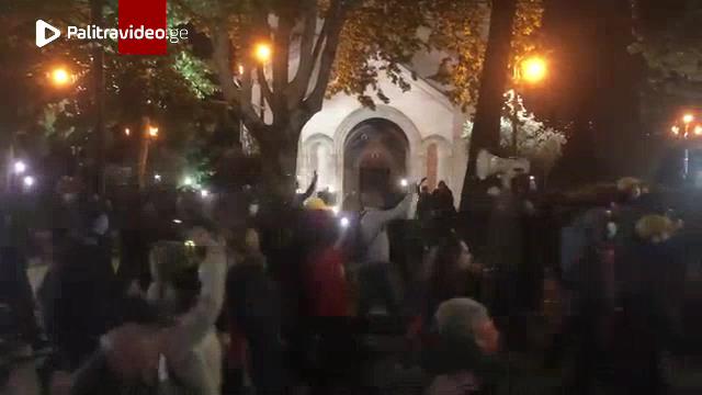 უწყვეტი პროტესტის 159-ე დღე რუსთაველის გამზირზე